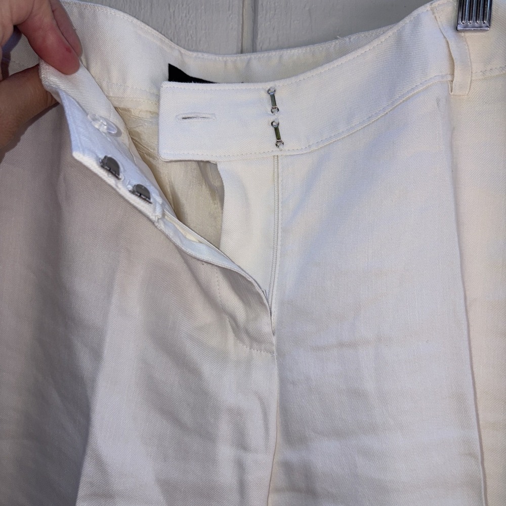 Alfani Linen Blend Size 2 Dressy Cropped Workwear Pants Women's Size 2 Lined - Picture 4 of 9